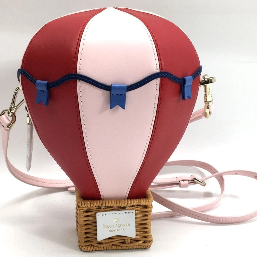 Kate Spade New York Up Up And Away Hot Air Balloon Leather Purse Bag